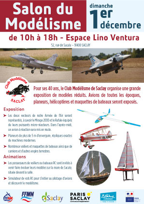 Salon du modélisme 1er décembre 2019 Saclay